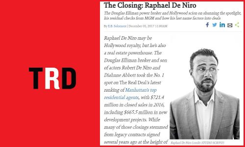 Raphael De Niro featured in "The Real Deal" (Dec. 2017)